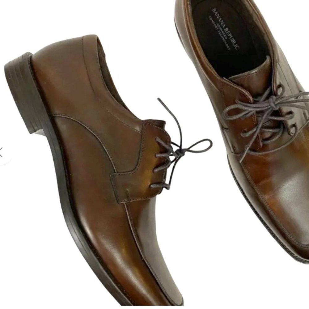Brown Leather Oxford Dress Shoes Mens | Banana Republic